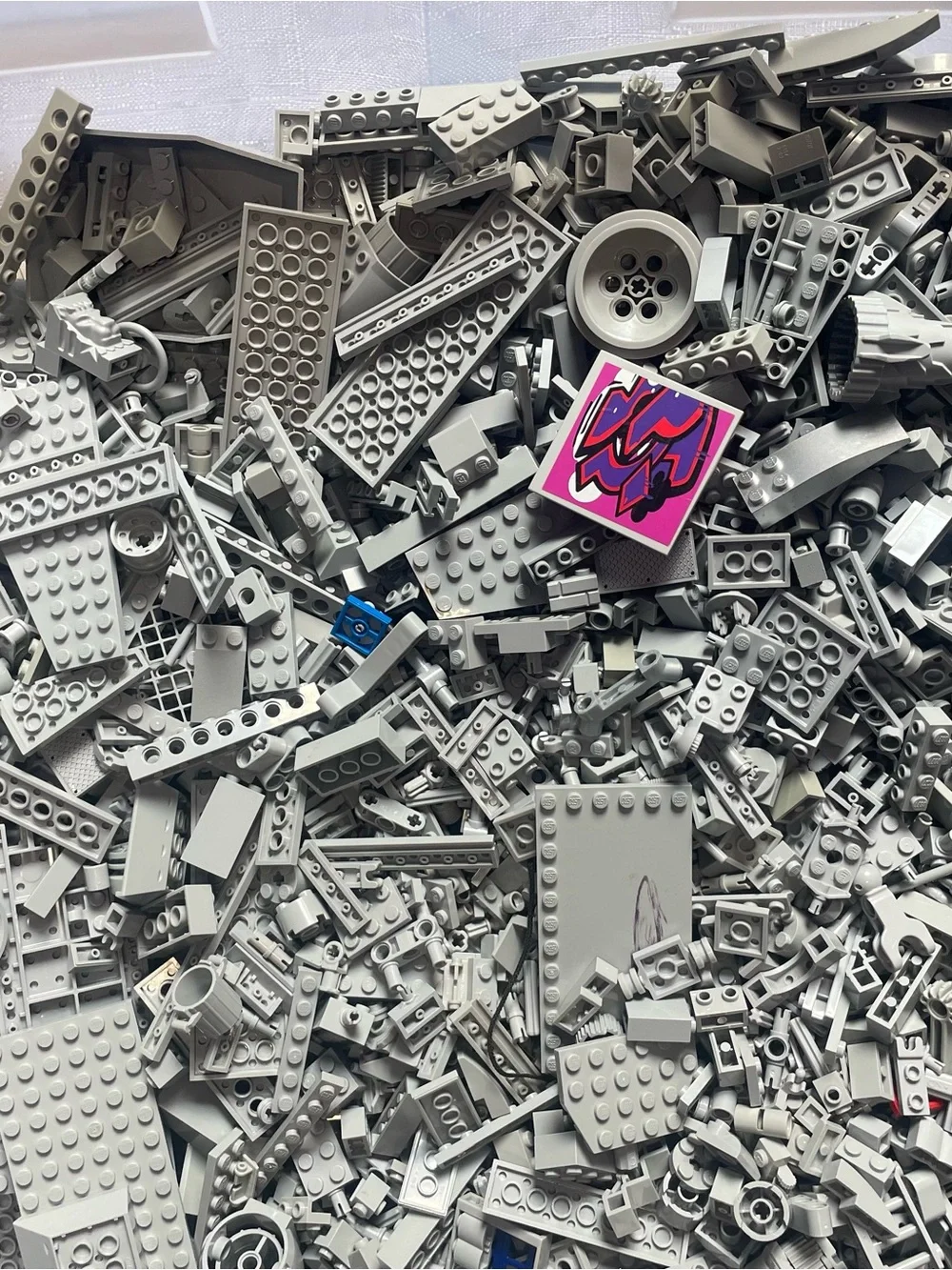 5+ Pounds Grey Lego Pieces, Assorted Pieces